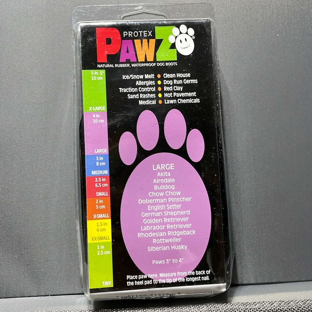 Large Pawz waterproof dog boots